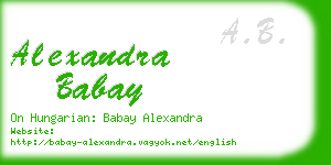 alexandra babay business card